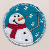 Winter Coaster - Snowman with Scarf (In-the-Hoop)