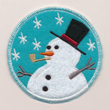 Winter Coaster - Snowman with Hat (In-the-Hoop)