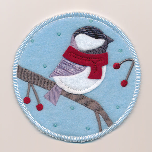 Winter Coaster - Chickadee (In-the-Hoop)