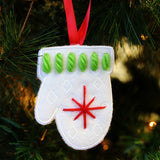 Yarn Stitch Ornament - Mitten (In-the-Hoop)