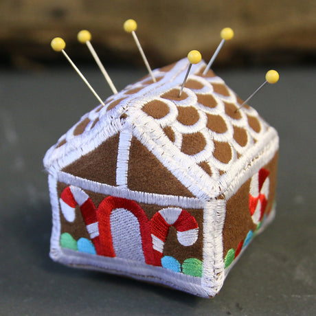 Gingerbread House Pincushion (In-the-Hoop)