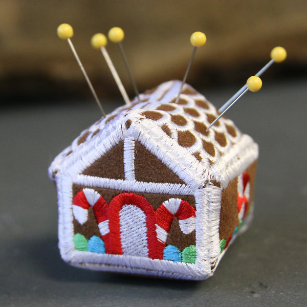 Gingerbread House Pincushion (In-the-Hoop)