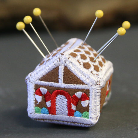 Gingerbread House Pincushion (In-the-Hoop)