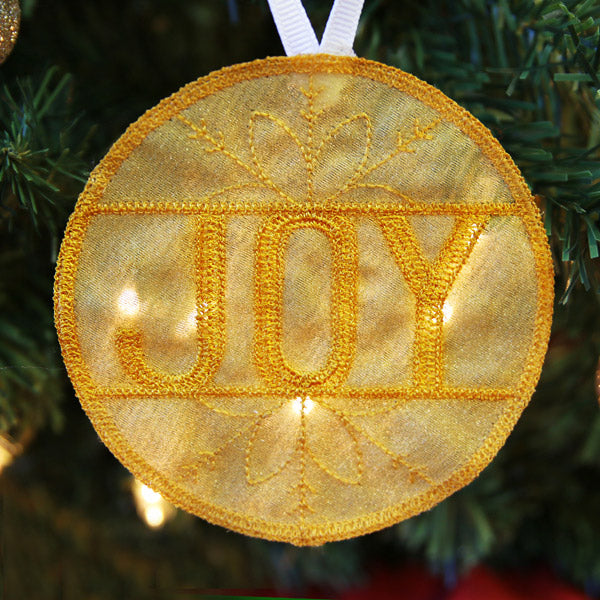 Organza Joy Ornament (In-the-Hoop)