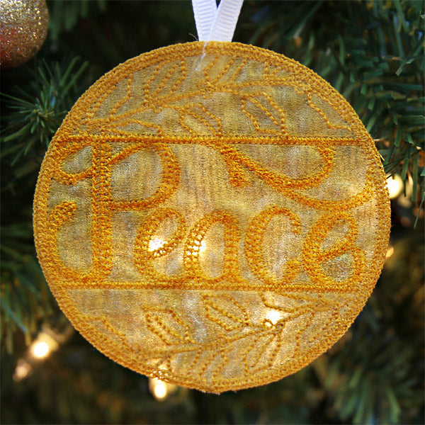 Organza Peace Ornament (In-the-Hoop)