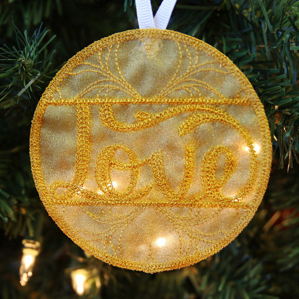 Organza Love Ornament (In-the-Hoop)