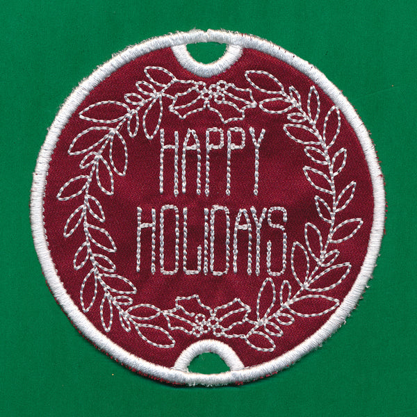 Happy Holidays Gift Topper (In-the-Hoop)