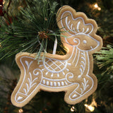 Gingerbread Cookie Ornament - Reindeer (In-the-Hoop)