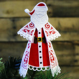 Fabric Santa in 3D (Lace)