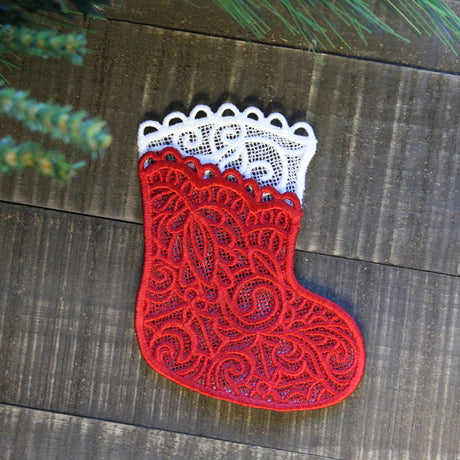 Stocking Pocket Ornament (Lace)