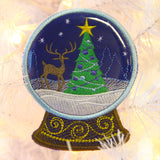 Reindeer Snowglobe Ornament (In-the-Hoop)