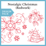 A Nostalgic Christmas (Redwork) Design Pack