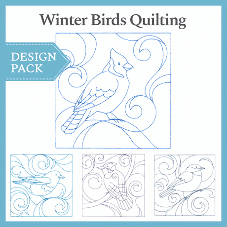 A Winter Birds Quilting Design Pack