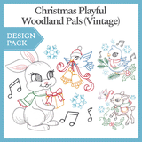 A Christmas Playful Woodland Pals (Vintage) Design Pack