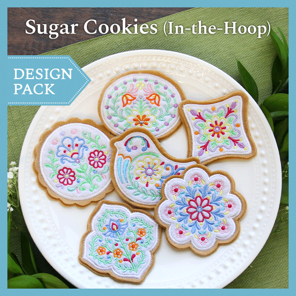 A Sugar Cookies (In-the-Hoop) Design Pack