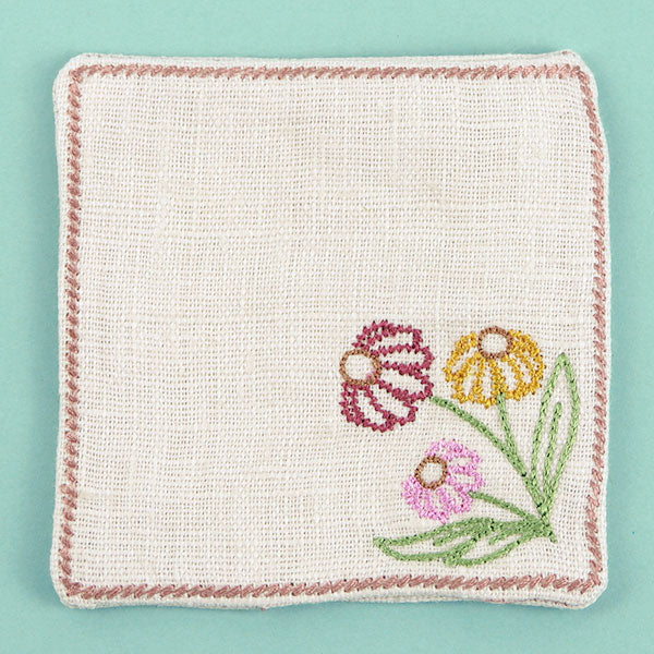 Floral Coaster - Coneflowers (In-the-Hoop)