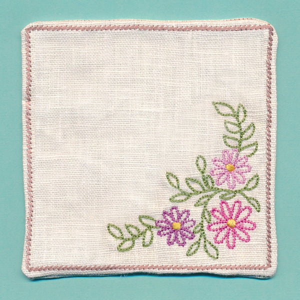 Floral Coaster - Daisies (In-the-Hoop)
