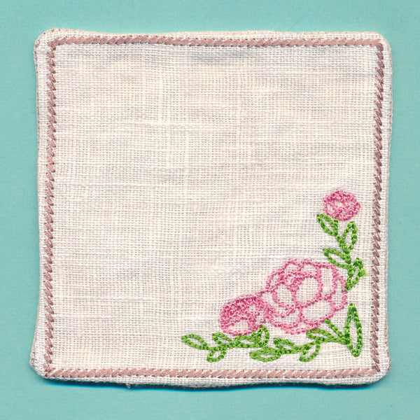 Floral Coaster - Roses (In-the-Hoop)