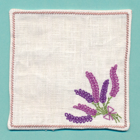 Floral Coaster - Lavender (In-the-Hoop)
