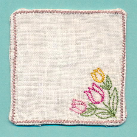 Floral Coaster - Tulips (In-the-Hoop)