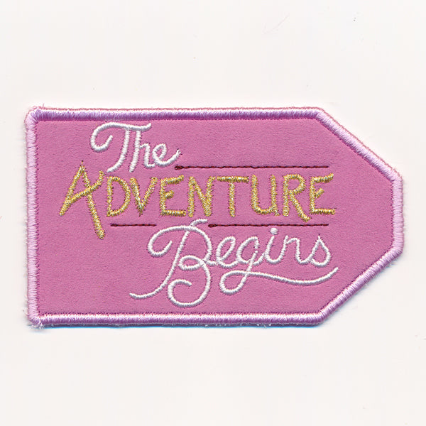 The Adventure Begins Luggage Tag (In-the-Hoop)