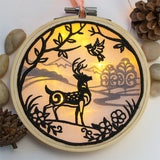 Deer Shadowbox (Organza)