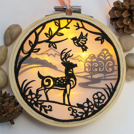 Deer Shadowbox (Organza)