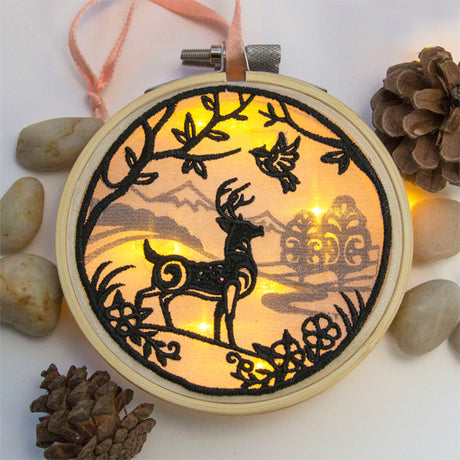 Deer Shadowbox (Organza)
