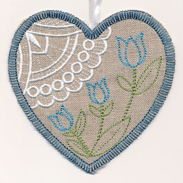 Tulip Heart Sachet (In-the-Hoop)