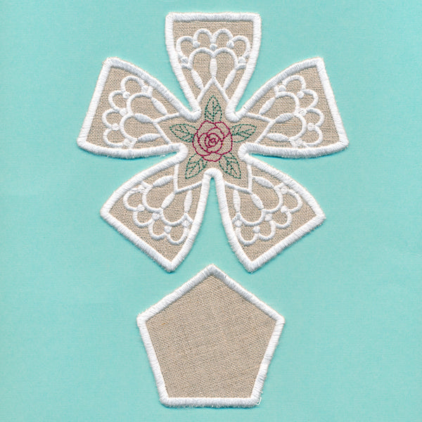 Shabby Chic Pincushion (In-the-Hoop)