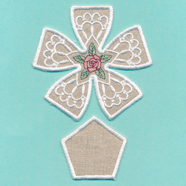 Shabby Chic Pincushion (In-the-Hoop)