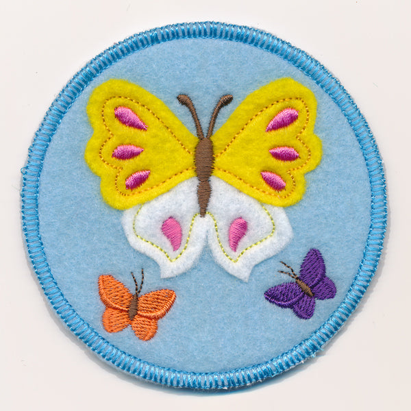 Spring Coaster - Butterfly Trio (In-the-Hoop)