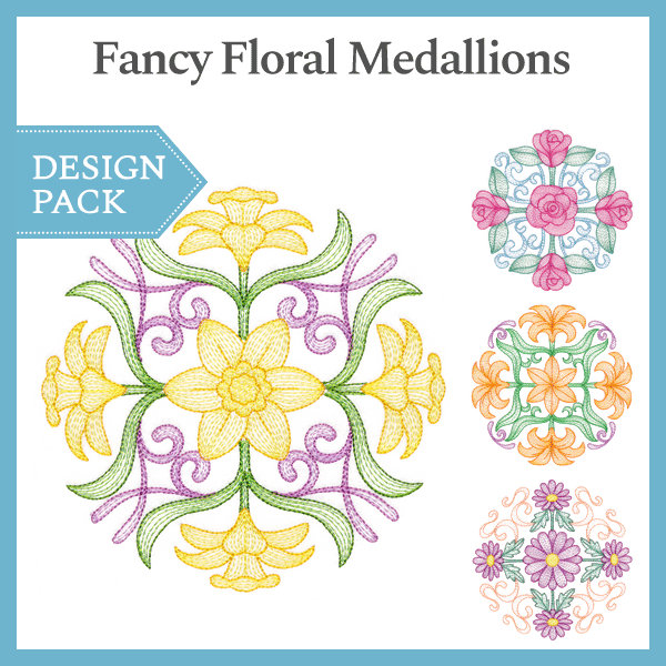 A Fancy Floral Medallions Design Pack