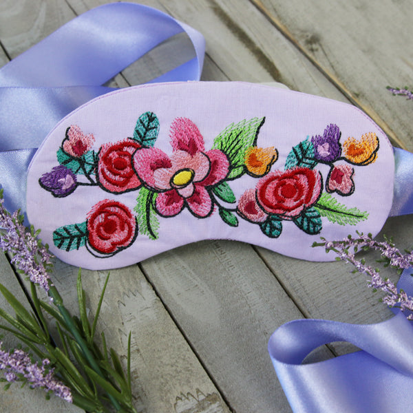 Floral Sleep Mask (In-the-Hoop)