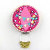Whimsical Hot Air Balloon (Hooped Applique with Lace)