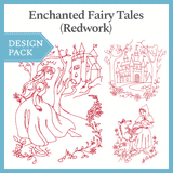 A Enchanted Fairy Tales (Redwork) Design Pack