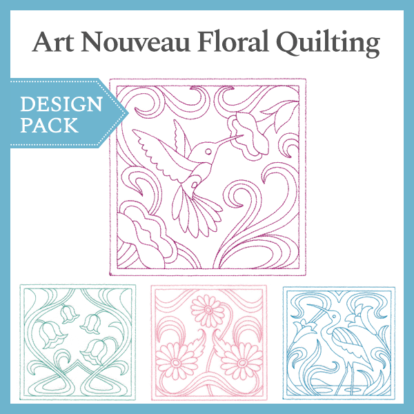 A Art Nouveau Floral Quilting Design Pack