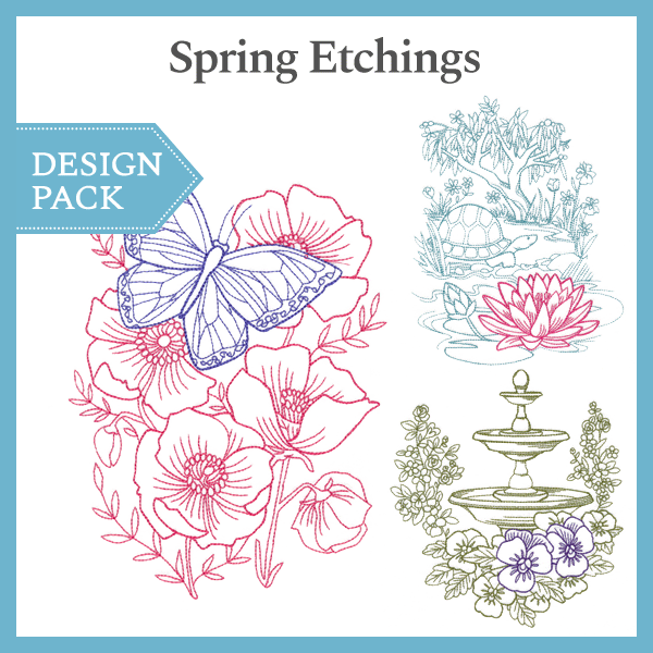 A Spring Etchings Design Pack