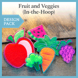 A Fruit and Veggies (In-the-Hoop) Design Pack
