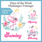 A Days of the Week Flamingos (Vintage) Design Pack