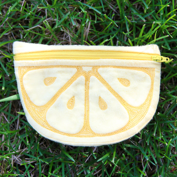 Slice of Life Zipper Pouch - Lemon (In-the-Hoop)