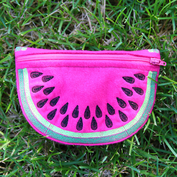 Slice of Life Zipper Pouch - Watermelon (In-the-Hoop)