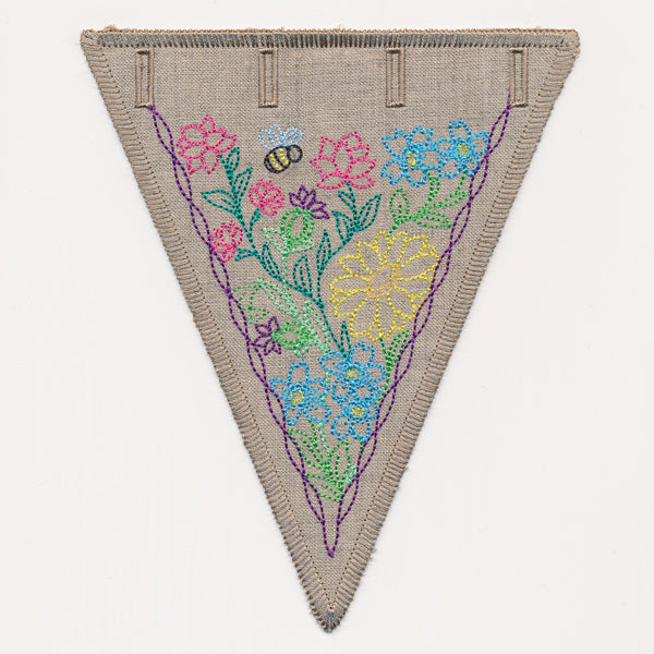 Wildflower Garden Bunting 2 (In-the-Hoop)