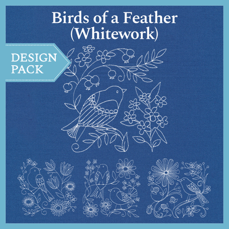 A Birds of a Feather (Whitework) Design Pack