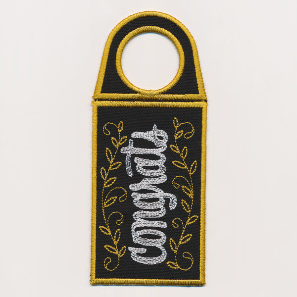 Congrats Wine Tag (In-the-Hoop)