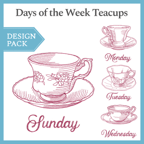 A Days of the Week Teacups Design Pack