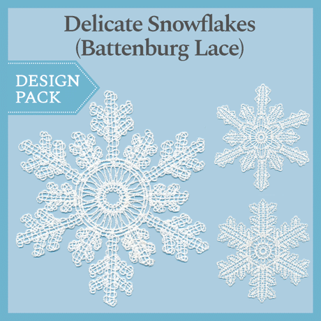 A Delicate Snowflakes (Battenburg Lace) Design Pack