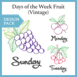 A Days of the Week Fruit (Vintage) Design Pack