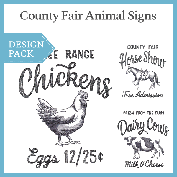 A County Fair Animal Signs Design Pack