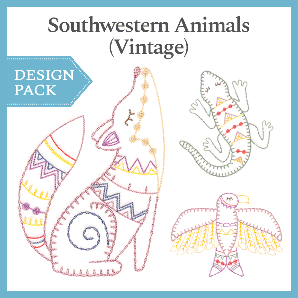 A Southwestern Animals (Vintage) Design Pack